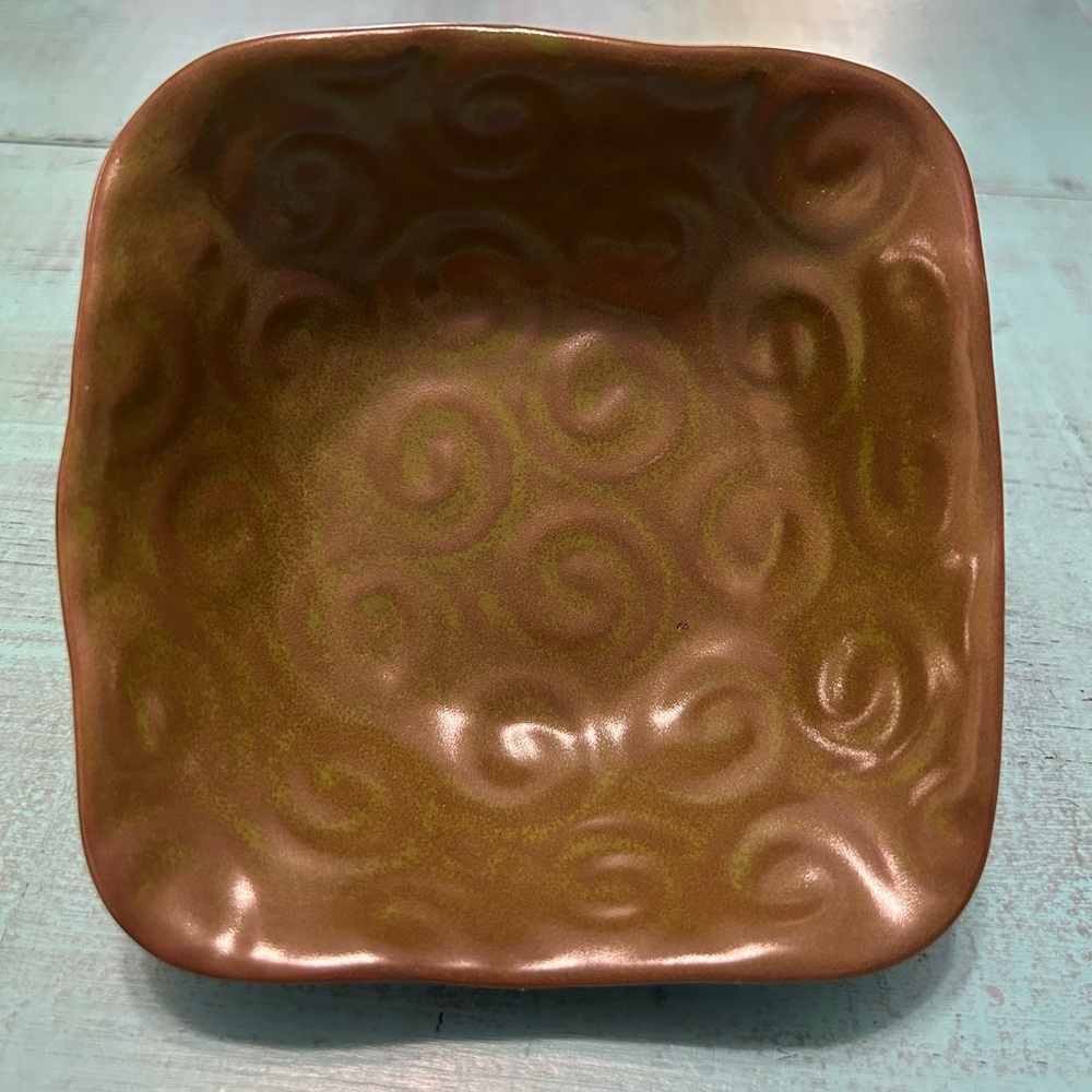 Pottery candy/serving or trinket dish - home decor